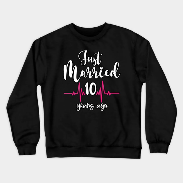 10 Wedding Anniversary Crewneck Sweatshirt by lateefo